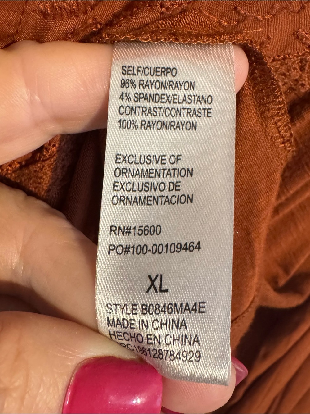 DEMOCRACY SPICE COLOR EMBROIDERED TOP XLARGE #I - Picture 8 of 9